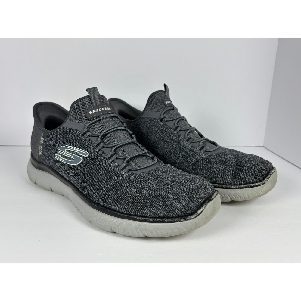 Skechers Hands Free Slip-ins Summits Charcoal Black Athletic Sneakers Mens 10.5